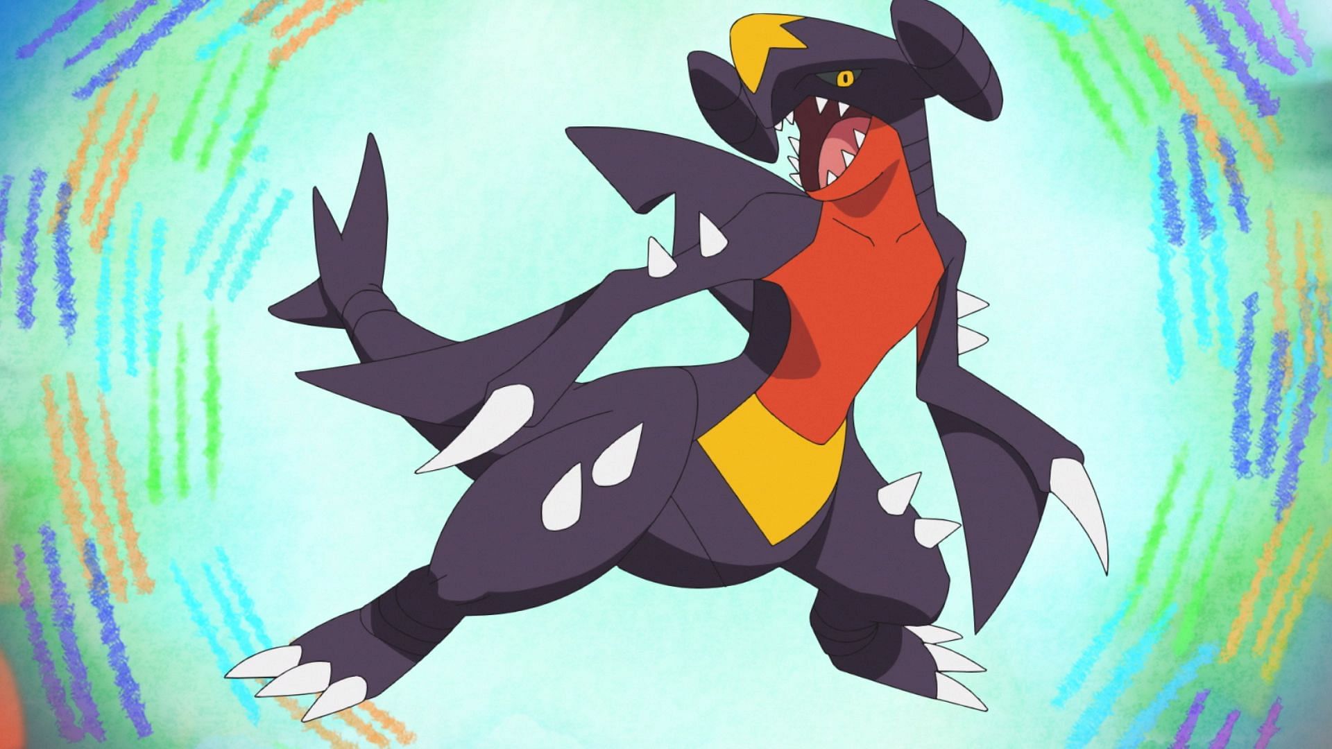 Garchomp in the anime (Image via TPC)